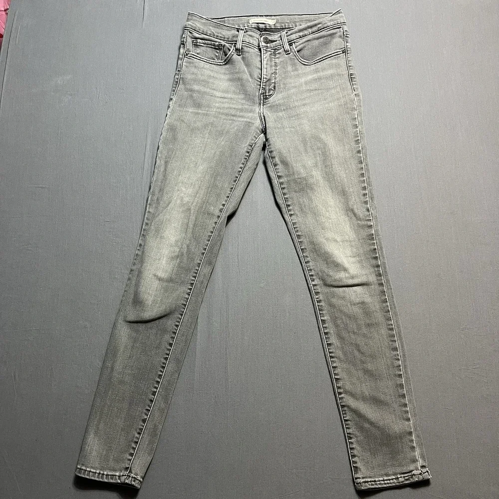 LEVI'S Womens 311 Shaping Skinny Jeans W28 Grey Cotton - Picture 2 of 7